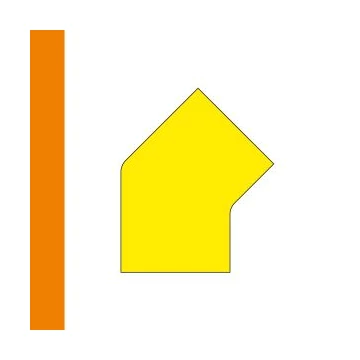 LongLife - Floor Marking; 45°-Angle, self-adhesive