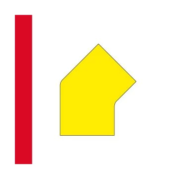 LongLife - Floor Marking; 45°-Angle, self-adhesive