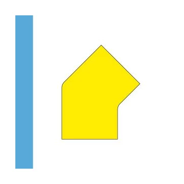 LongLife - Floor Marking; 45°-Angle, self-adhesive