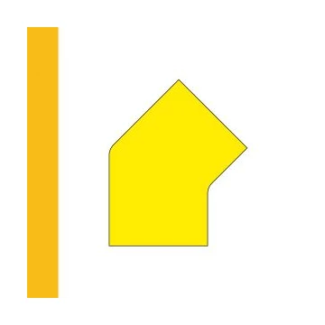 LongLife - Floor Marking; 45°-Angle, self-adhesive