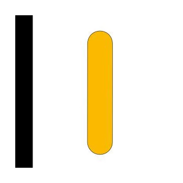 LongLife Rounded - Floor Marking; along mark, self-adhesive