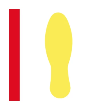 LongLife - Floor Marking; Feet, self-adhesive