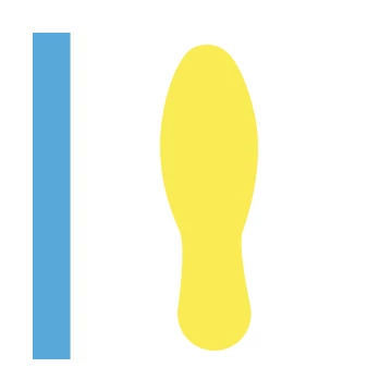 LongLife - Floor Marking; Feet, self-adhesive