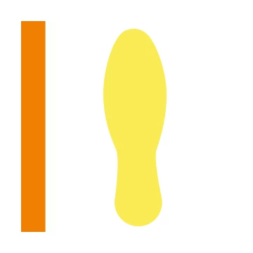 LongLife - Floor Marking; Feet, self-adhesive