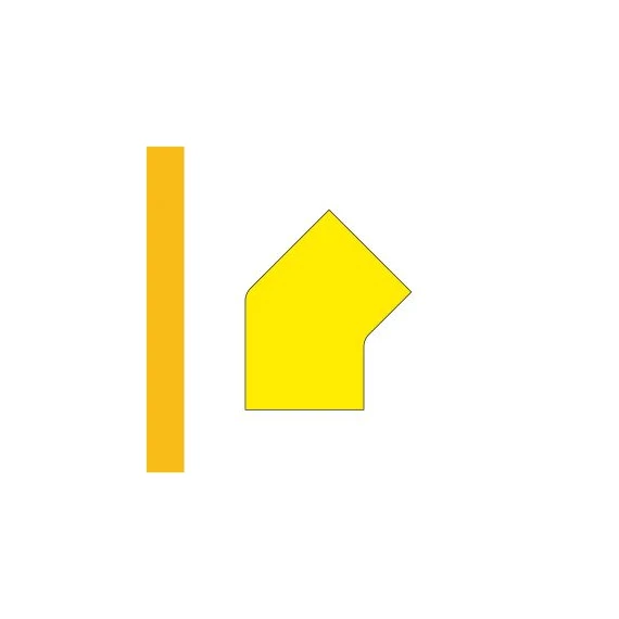 LongLife - Floor Marking; 45°-Angle, self-adhesive