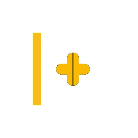 LongLife Rounded - Floor Marking; Cross -two-part, self-adhesive