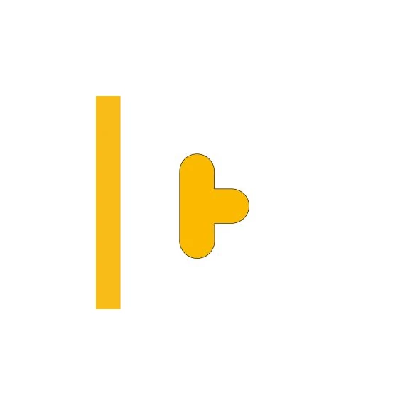 LongLife Rounded - Floor Marking; T-Piece, self-adhesive