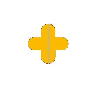 LongLife Rounded - Floor Marking; Cross -two-part, self-adhesive